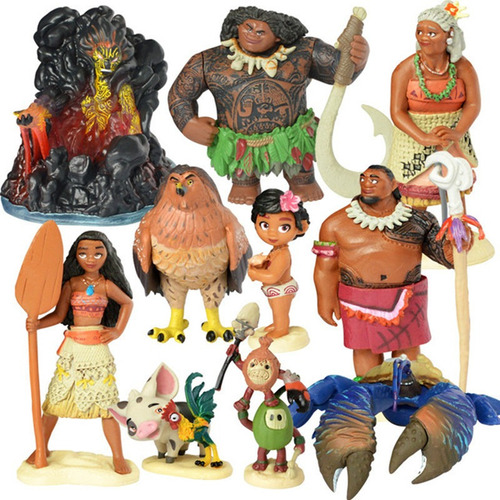 10pcs Princess Moana Figura Modelo Juguete Regalo Para Niños