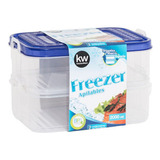 Set X 2 Recipientes 2000 Ml Freezer Generico