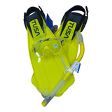 Kit Máscara, Snorkel, Aleta Tusa Color Amarillo