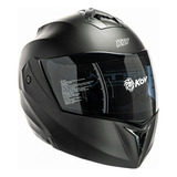 Casco Motociclista Abatible Kov Stealth Negro Mate  Abatible