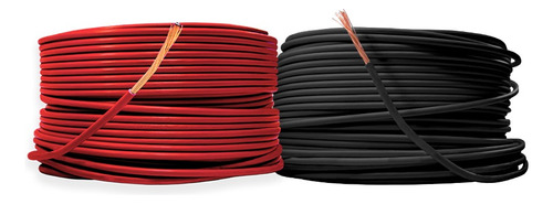 Kit 2 Cables Electrico Cca Calibre 10 Rojo Y Negro 50 M C/u