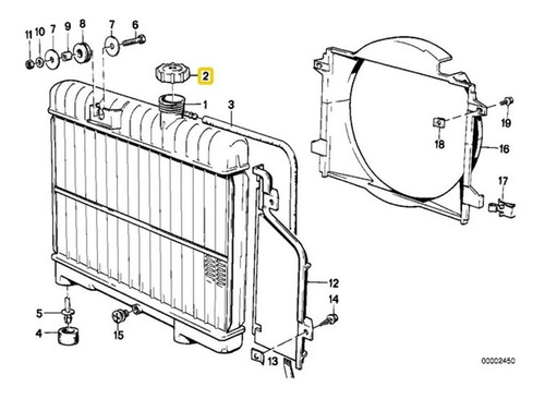 Tapa Deposito Refrigerante Bmw Serie 7  E23 728i M30 Foto 2