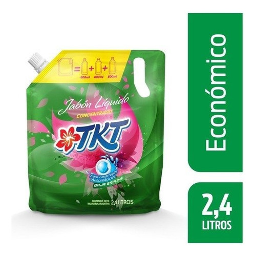 Jabon Liquido Concentrado Para Ropa Tkt X 2,4lts 