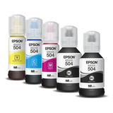 Kit De 5 Tintas Epson 504 Para/l6161 L4150 L4160 L6191/l6171