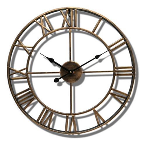 Reloj De Pared Nórdico De Metal Con Números Romanos, Adorno