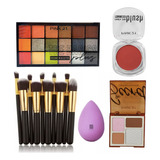 Súper Combo! Brochas Paleta Iluminadores Esponjas! Makeup