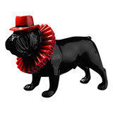 Figura De Resina Con Forma De Perro Estilo Bulldog En Color,