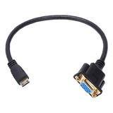 Adaptador De Cable A Vga M/f, Convertidor De 0, 1 Pie