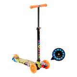 Patinete Infantil 60kg 4 Rodas Com Led Brinquedo De Criança Cor Md04