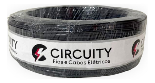 Cabo Unipolar Circuity 1 X 4 Mm 1x4mm² Preto X 100m Em Rolo