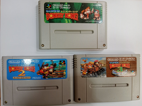 3 Super Famicom Originales Donkey Kong