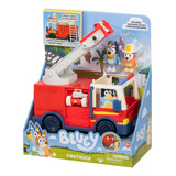 Bluey Fire Truck Bomberos Incluye Bluey, Bingo