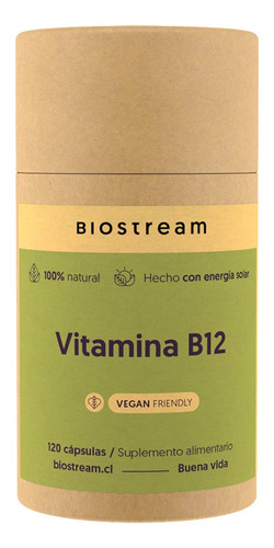 Vitamina B12 12mcg Vegana 120 Cápsulas