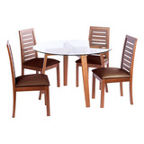 Juego De Comedor Valencia Silla Tenerife Pu Latam Home