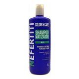 Shampoo Matizador Bleu Nefertiti 1 Lt Platina Canas Y Luces