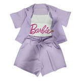 Conjubto Barbie 3pz. Color Lila 