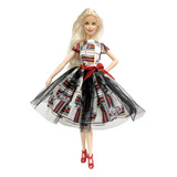 Lindo Vestido + Sapato Para Boneca Barbie Festa Fashion