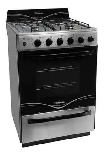 Cocina Florencia Recta 5538f Multigas Acero Inox Con Visor 