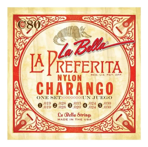 Encordado La Bella C80 Para Charango