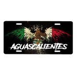 Placa De Matrícula De Aluminio De Aguascalientes Mexico De 6
