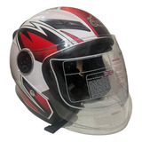 Casco Blanco Con Luz 4 Modos Certificado Dot Ece