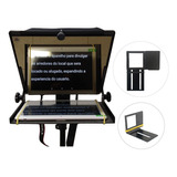 Teleprompter 10,5 Handycam Dslr C/ Suporte Celular + Gopro 