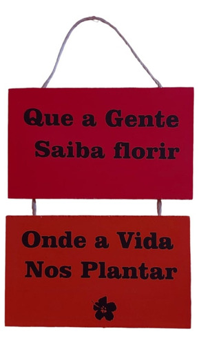 Placa De Parede Frases Em Mdf Pintada A Mao 18 X 15 Cm