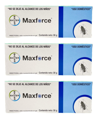 Maxforce Gel Bayer 30 Gr Mata Cucarachas 3 Pzs De 30 Gr