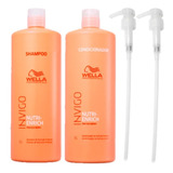 Wella Nutri Enrich  Shampoo + Condiconador 1l + Válulas Pump