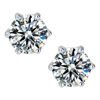 Aretes De Moissanita Para Mujeres Y Hombres, Color Df De 1 Q