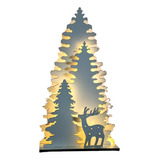 Arbol De Navidad Con Luces , Madera, Mdf 40cm