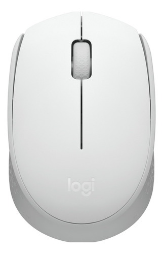 Logitech M170, Mouse Inalámbrico Cómodo Y Portátil, Blanco