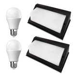 Pack 2 Tortuga Exterior Luz Led 12w Día Interior Negra 100w