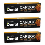 Kit 3 Creme Dental Dentil Carbox Nature Premium Curcuma 70gk