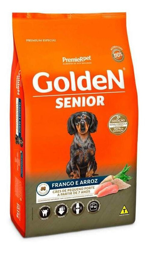 Ração Golden Mini Bits Senior Cães Ad Peq Frango,arroz 10kg