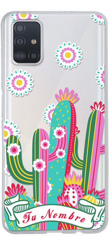 Funda Para Galaxy Diseño Mexicano Cactus Flores Con Nombre