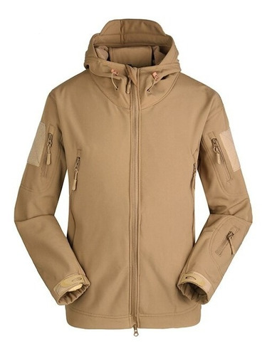 Campera Tactica Neopr Softshell Coyote Silver Kn  Impermeabl