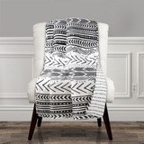 Lush Decor, 60 X 50, Manta Hygge Geo En Blanco Y Negro