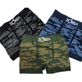 Pack X6 Calzoncillo Bóxer Algodón/lyc Estampado Camuflado