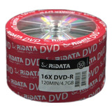 Pack Cd's Ridata Dvd-r 50 Unidades 16x 4.7 Gb 