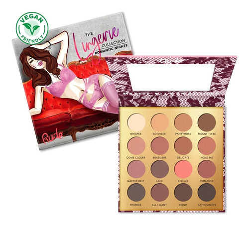 Paleta De 16 Sombras The Lingerie Collection Nights 2 Modelos Disponibles Rude Cosmetics Original Envíos Gratis