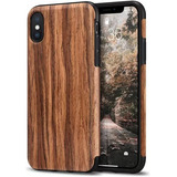 Funda Antigolpe Tpu Simil Madera Para iPhone X Xs Xr Xs Max