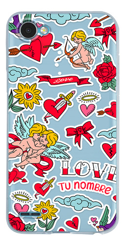 Funda Para LG San Valentín Sticker Tatto Con Tu Nombre