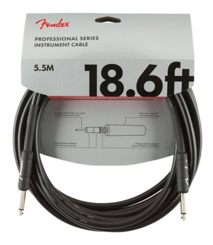 Cable Instrumento Fender Professional Series 5.5 Mts Black 