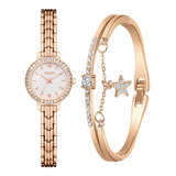 Reloj Elegante Para Mujer Con Pulsera, Reloj De Cuarzo Para