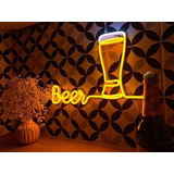 Placa Luminosa Neon Decoração Cerveja - Beer