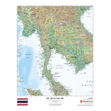Tailandia - Mapa De Pared Laminado De 43 X 55 Cm