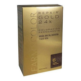  Farmacolor Repair Gold 24k Coloración Permanente Kit 47g Tono 6 Rubio Oscuro