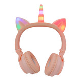 Auriculares Infantiles Bluetooth Unicornio Luces Originales 