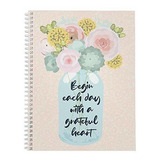 Cuaderno Espiral, Block N Tapa Blanda Grateful Heart 8.5  X 